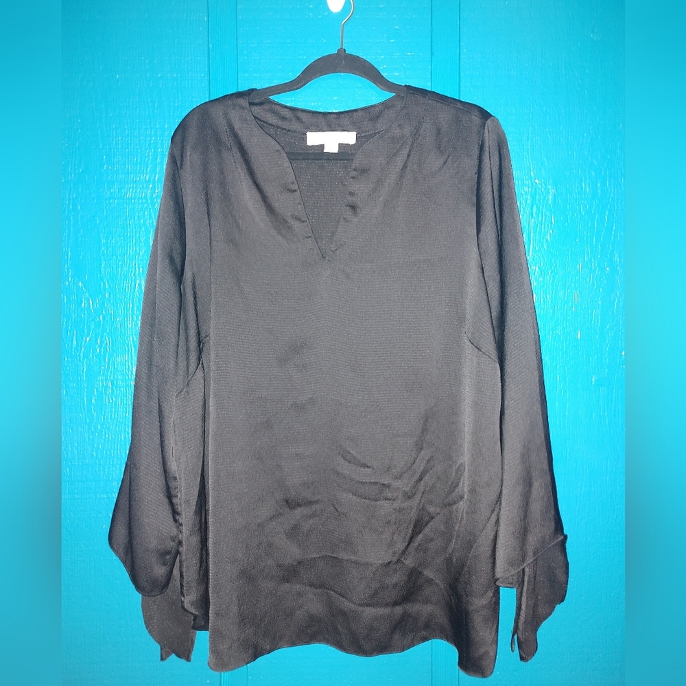 Michael Kors Black V-Neck Blouse 2x